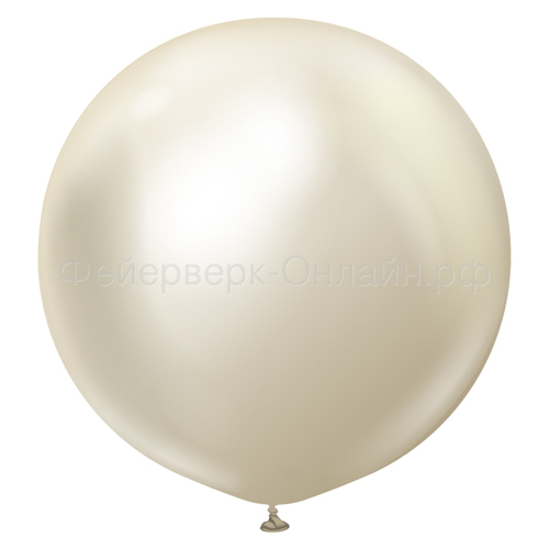 Белое золото, Зеркальные шары, Метал / Mirror White Gold, 60 см, 10 шт.