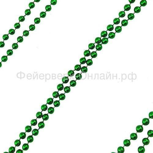 Бусы на елку Темно-зеленые 18 мм