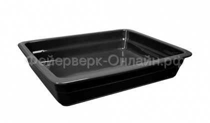 Гастроемкость керамическая GN 1/2 черная, 32,6х26,5х6 см