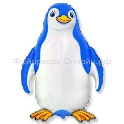 Счастливый пингвин (синий) 36 см