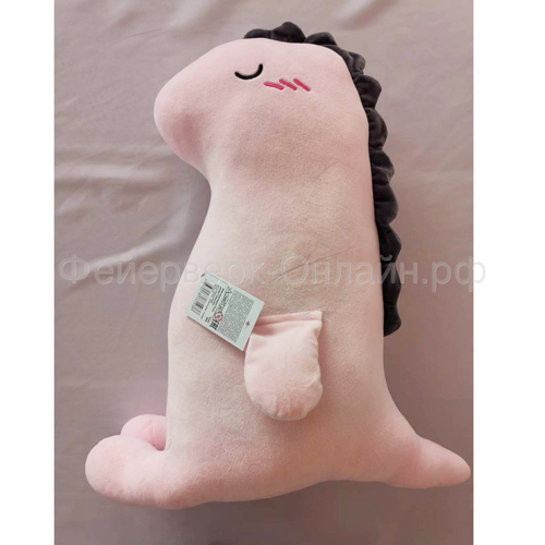Мягкая игрушка-подушка "Сонный динозавр", Розовый